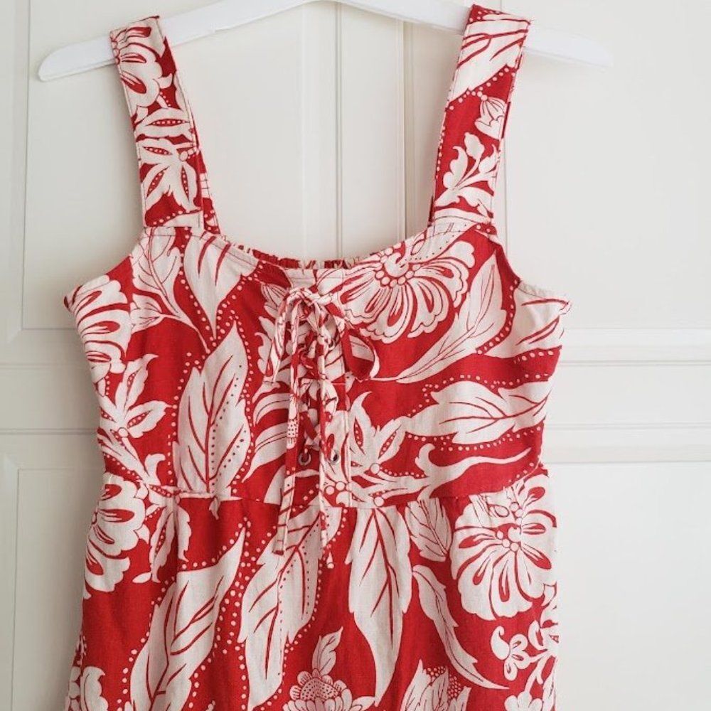 Womens XS - Who What Wear Sleeveless Red Floral Dress - Picture 4 of 5